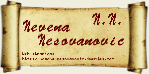 Nevena Nešovanović vizit kartica